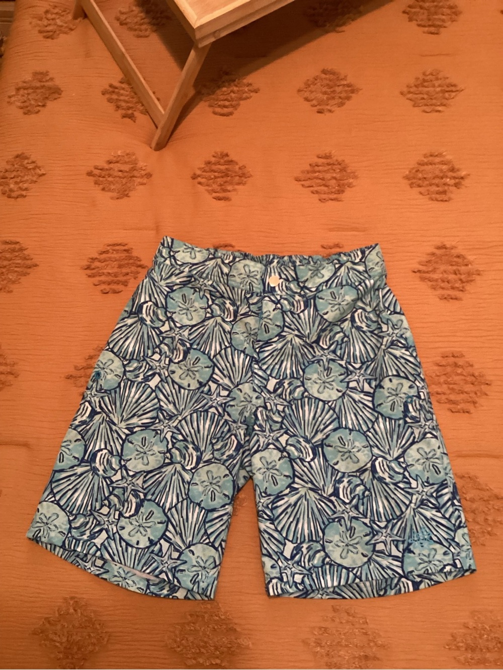 UV Skinz Performance Blue Shell-Print Casual Shorts